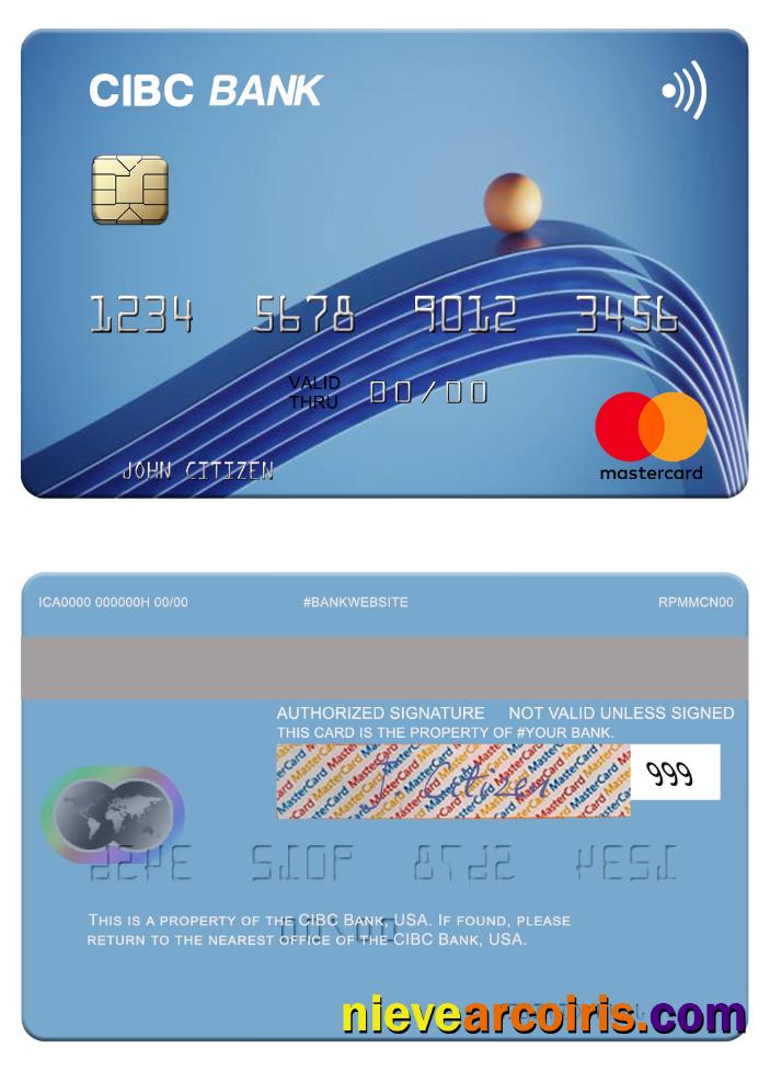 USA CIBC Bank mastercard